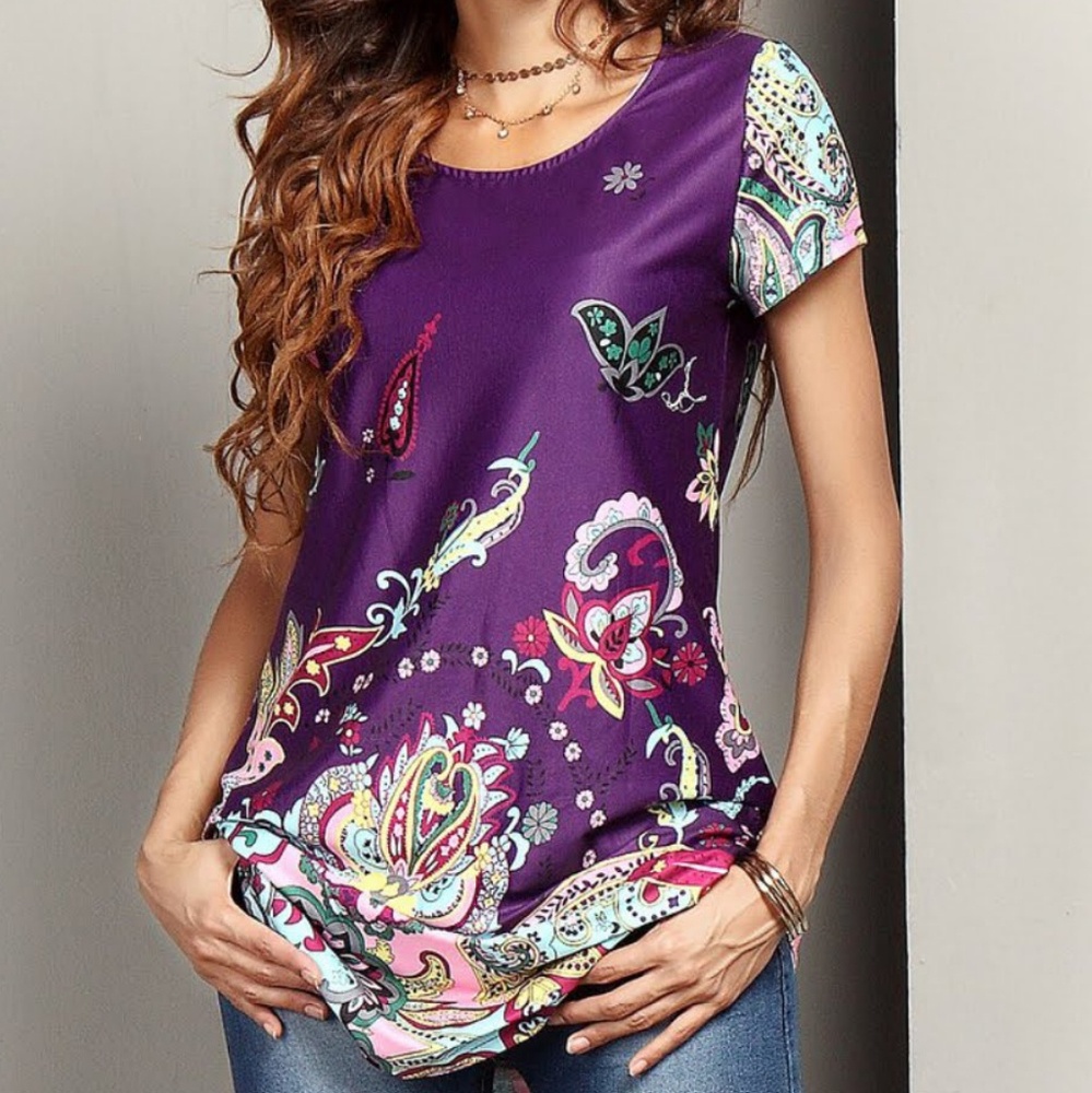 Purple Paisley Tunic